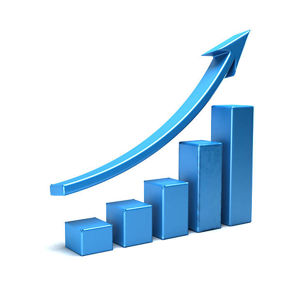 Business Growth Bar Graph Curve Illustration